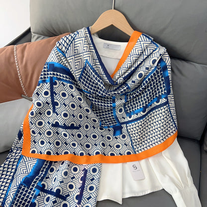 Cross-border Cotton and Linen Scarf Women's Japanese and Korean High-end Fashion Scarf Spring and Summer Sunscreen Warm Shawl Simple Scarf