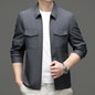 2026 Spring New Men's Jacket with Turn-Down Collar, Workwear Pockets, Short Style, Casual Top for Young and Middle-Aged Men, Trendy Men's Fashion