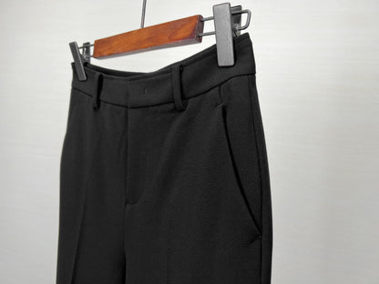 24 Spring and Autumn New Style Women's Suit Pants with Strong Draping Effect, Comfortable and Non-Tight, Commuter Pencil Pants, Versatile Nine-Point Straight-Leg Pants, High Waist