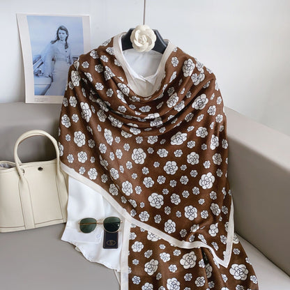 Cross-border Cotton and Linen Scarf Women's Japanese and Korean High-end Fashion Scarf Spring and Summer Sunscreen Warm Shawl Simple Scarf