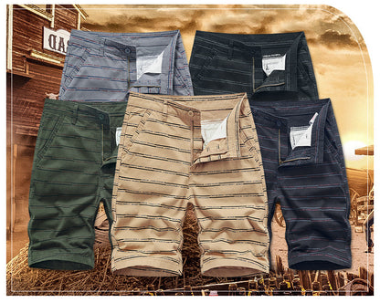 Casual Shorts Summer Men's Japanese-style Tooling All-match Solid Color Striped Claw Pants Boys Running Sports Men's Pants