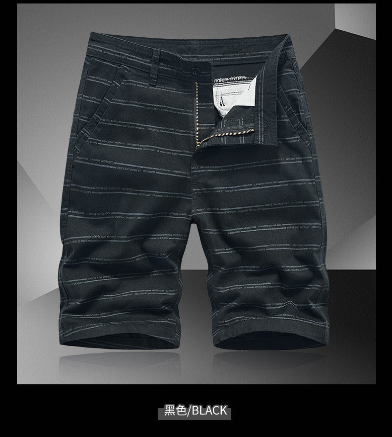 Casual Shorts Summer Men's Japanese-style Tooling All-match Solid Color Striped Claw Pants Boys Running Sports Men's Pants