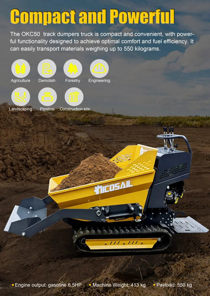 Fully Hydraulic High Tip Dumper Mini Dumper Crawler Truck Dumper Suppliers
