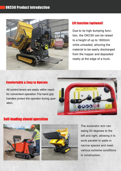Fully Hydraulic High Tip Dumper Mini Dumper Crawler Truck Dumper Suppliers